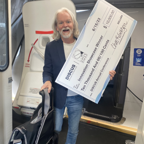 Bill with giant check